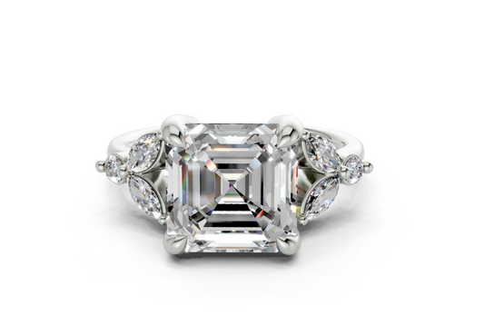 Imara Asscher Diamond Engagement Ring