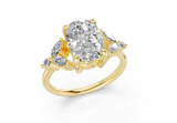 Imara Elongated Cushion Diamond Engagement Ring