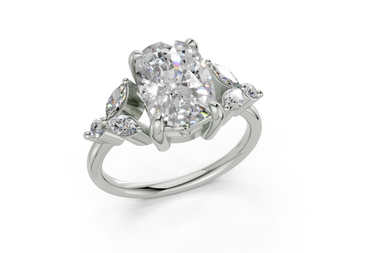 Imara Elongated Cushion Diamond  Engagement Ring