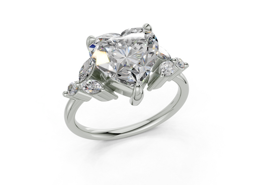 Imara Heart Diamond  Engagement Ring