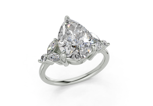 Imara Pear Diamond  Engagement Ring