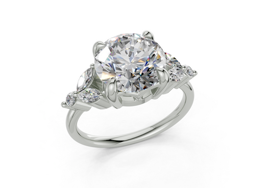 Imara Round Diamond  Engagement Ring