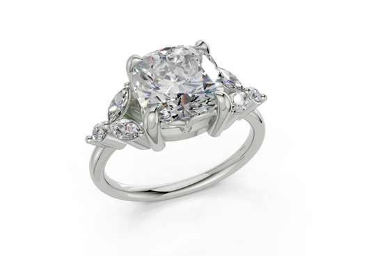 Imara Cushion Square Diamond  Engagement Ring