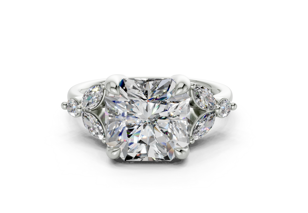 Imara Radiant Square Diamond Engagement Ring