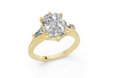 Felise Elongated Cushion Diamond  Engagement Ring