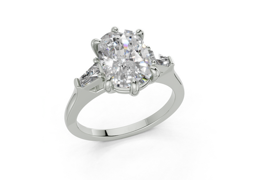 Felise Elongated Cushion Diamond  Engagement Ring