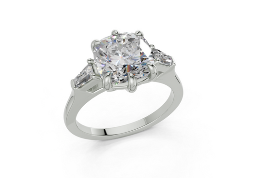 Felise Cushion Square Diamond Engagement Ring