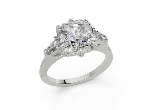 Felise Radiant Square Diamond  Engagement Ring