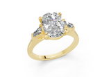 Olesia Elongated Cushion Diamond  Engagement Ring