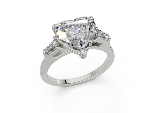 Olesia Heart Diamond Engagement Ring