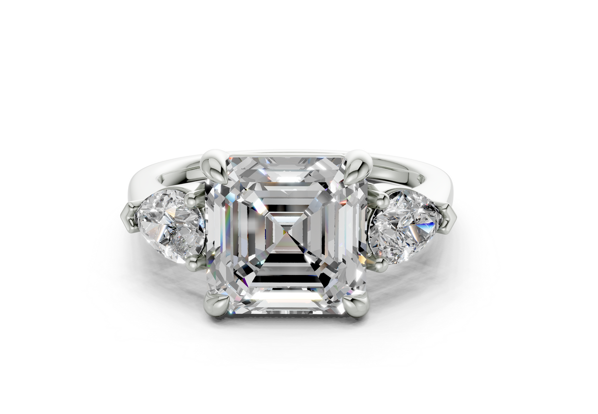 Vexia Asscher Diamond  Engagement Ring