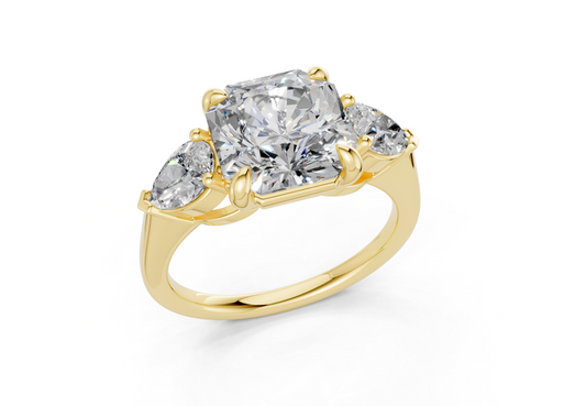 Vexia Radiant Square Diamond  Engagement Ring