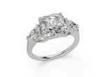 Vexia Radiant Square Diamond  Engagement Ring