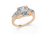 Vexia Radiant Square Diamond  Engagement Ring