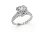 Zariel Radiant Square Diamond  Engagement Ring