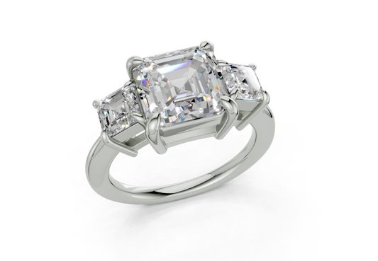 Adalyn Asscher Diamond Engagement Ring