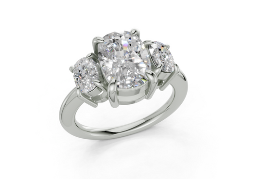 Adalyn Elongated Cushion Diamond Engagement Ring