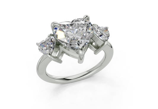 Adalyn Heart Diamond Engagement Ring