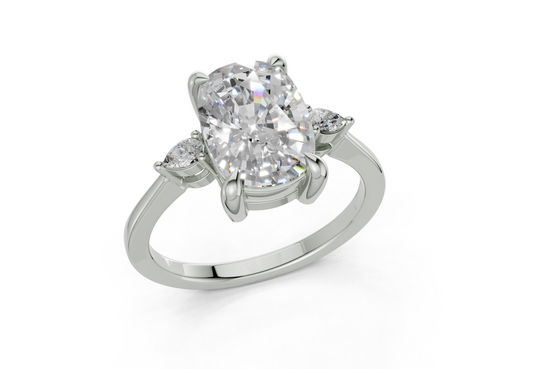 Lyanna Elongated Cushion Diamond Engagement Ring