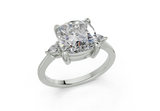 Lyanna Cushion Square Diamond Engagement Ring