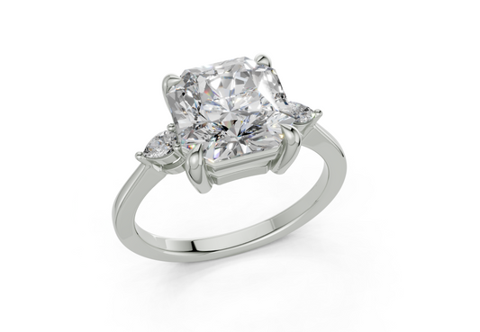 Lyanna Radiant Square Diamond Engagement Ring