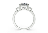 Lyanna Radiant Square Diamond  Engagement Ring