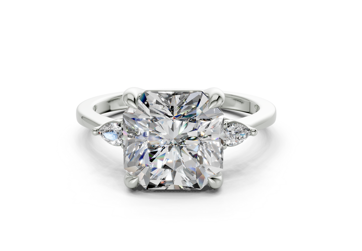 Lyanna Radiant Square Diamond Engagement Ring