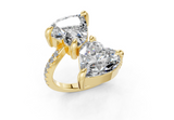 Endora Heart-Heart Diamond  Engagement Ring