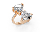 Endora Heart-Heart Diamond  Engagement Ring