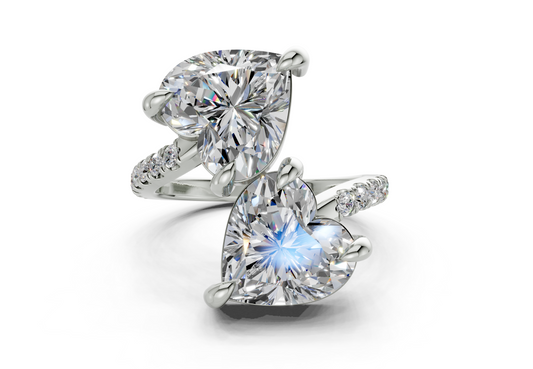 Endora Heart-Heart Diamond  Engagement Ring