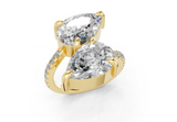 Endora Pear-Pear Diamond  Engagement Ring