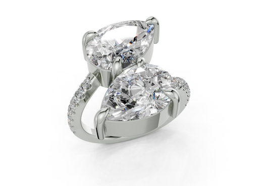 Endora Pear-Pear Diamond  Engagement Ring