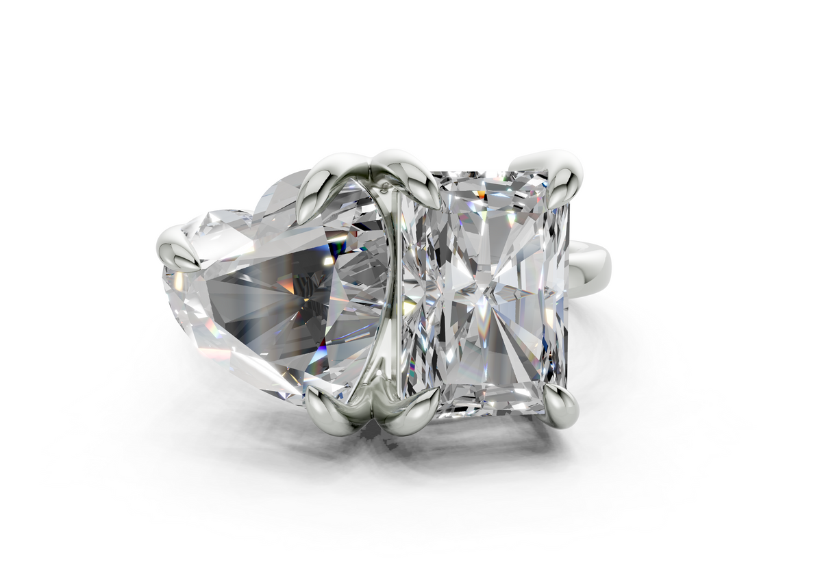 Zephira Heart-Radiant Diamond  Engagement Ring