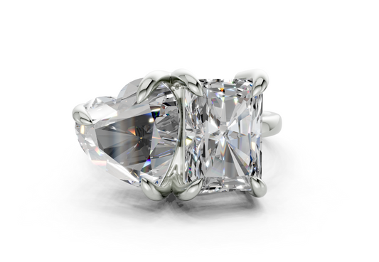 Zephira Heart-Radiant Diamond Engagement Ring