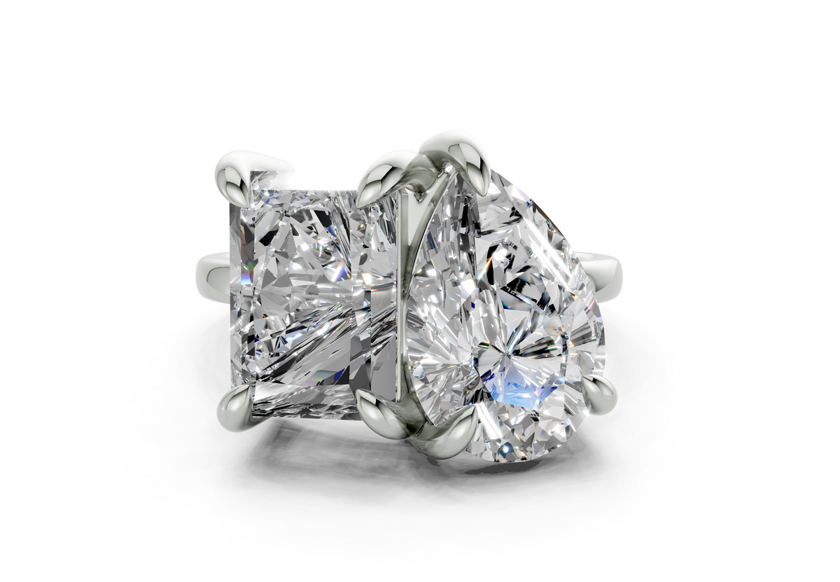 Zephira Pear-Radiant Diamond Engagement Ring