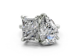 Zephira Pear-Radiant Diamond  Engagement Ring