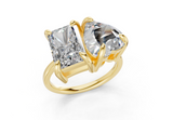 Zephira Heart-Radiant Diamond Engagement Ring