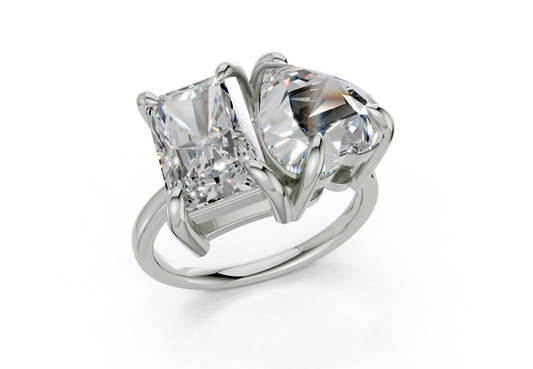 Zephira Heart-Radiant Diamond  Engagement Ring