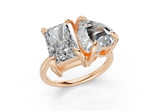 Zephira Heart-Radiant Diamond Engagement Ring