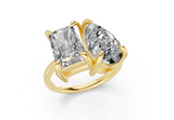 Zephira Pear-Radiant Diamond Engagement Ring