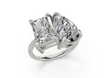 Zephira Pear-Radiant Diamond Engagement Ring