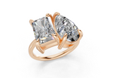 Zephira Pear-Radiant Diamond Engagement Ring