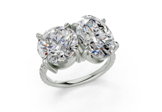 Fanya Oval-Round Diamond Engagement Ring