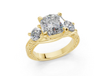 Atria Cushion Square Diamond Engagement Ring