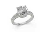 Sapphira Cushion Square Diamond Engagement Ring