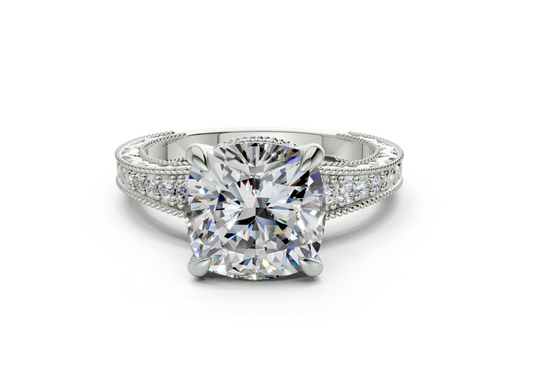 Sapphira Cushion Square Diamond Engagement Ring