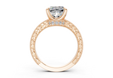 Sapphira Cushion Square Diamond Engagement Ring