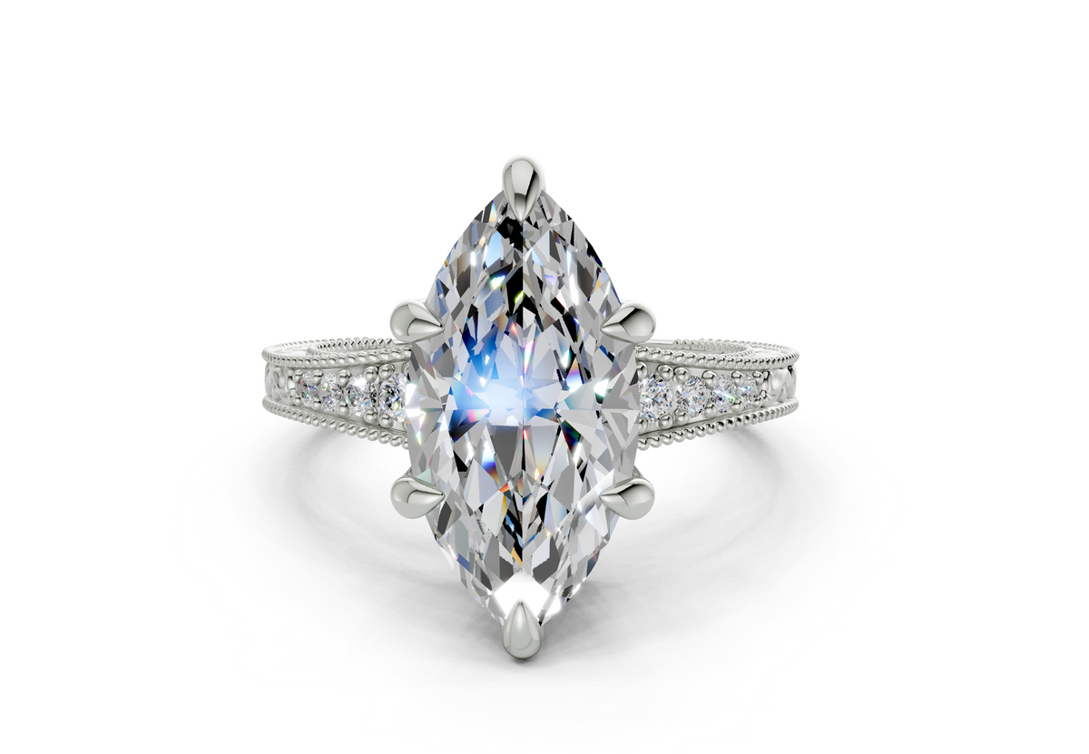 Sapphira Marquise Diamond Engagement Ring