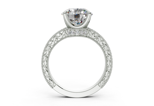 Sapphira Round Diamond Engagement Ring