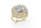 Yelena Cushion Square Diamond  Engagement Ring